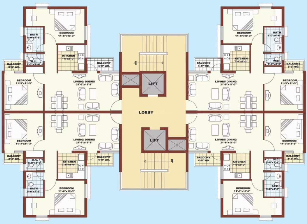  aastha pride mig zone i Tower M1 Wing A Cluster Plan