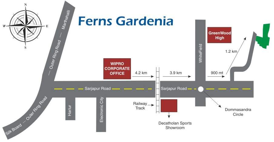  gardenia Images for Location Plan of Ferns Gardenia