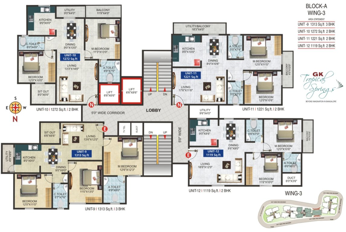 tropical springs Wing 1 Cluster Plan