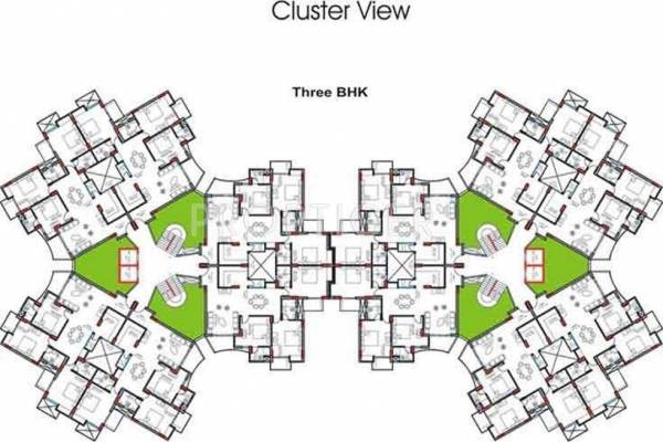 grand-savanna Tower A typical Cluster Plan