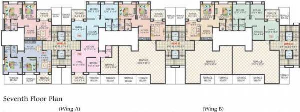  gulmohar Gulmohar Cluster Plan For 7th floor