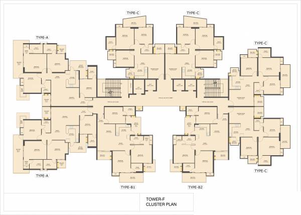  vridhi-towers Tower F Cluster Plan for Typical Floor
