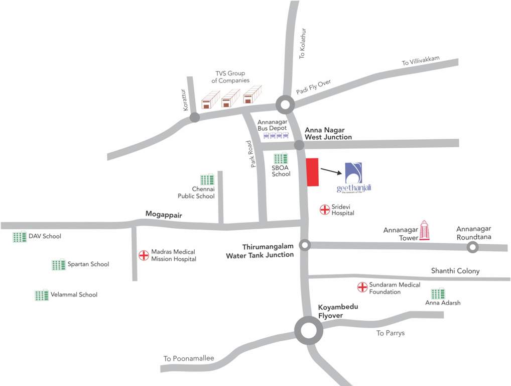  geethanjali Images for Location Plan of Landmark Geethanjali