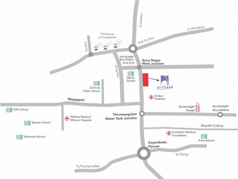  geethanjali Images for Location Plan of Landmark Geethanjali