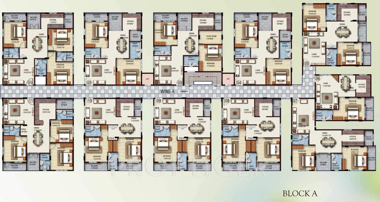  green woods Images for Cluster Plan of Charitha Green Woods