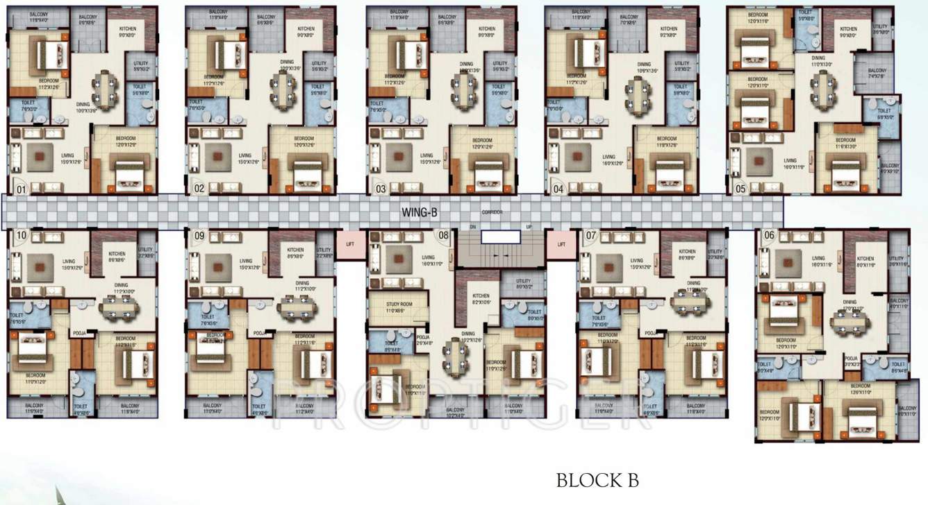  green woods Images for Cluster Plan of Charitha Green Woods