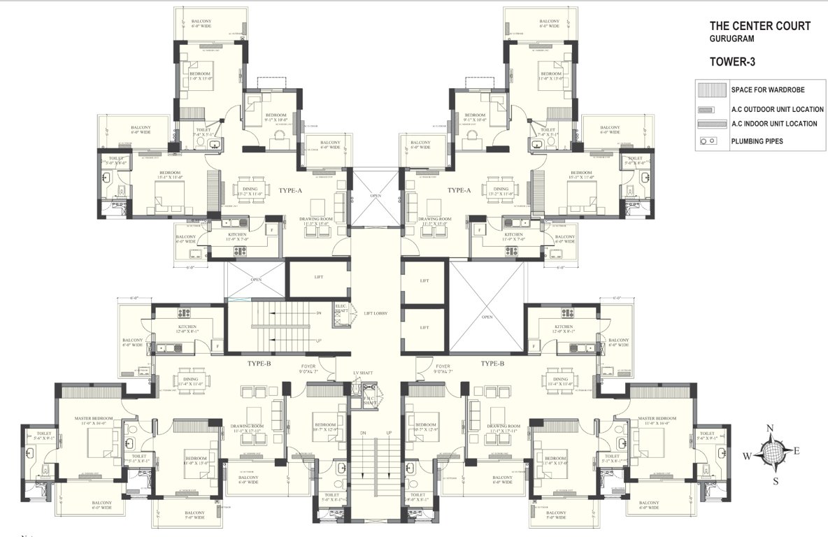 landcraft the center court Cluster Plan