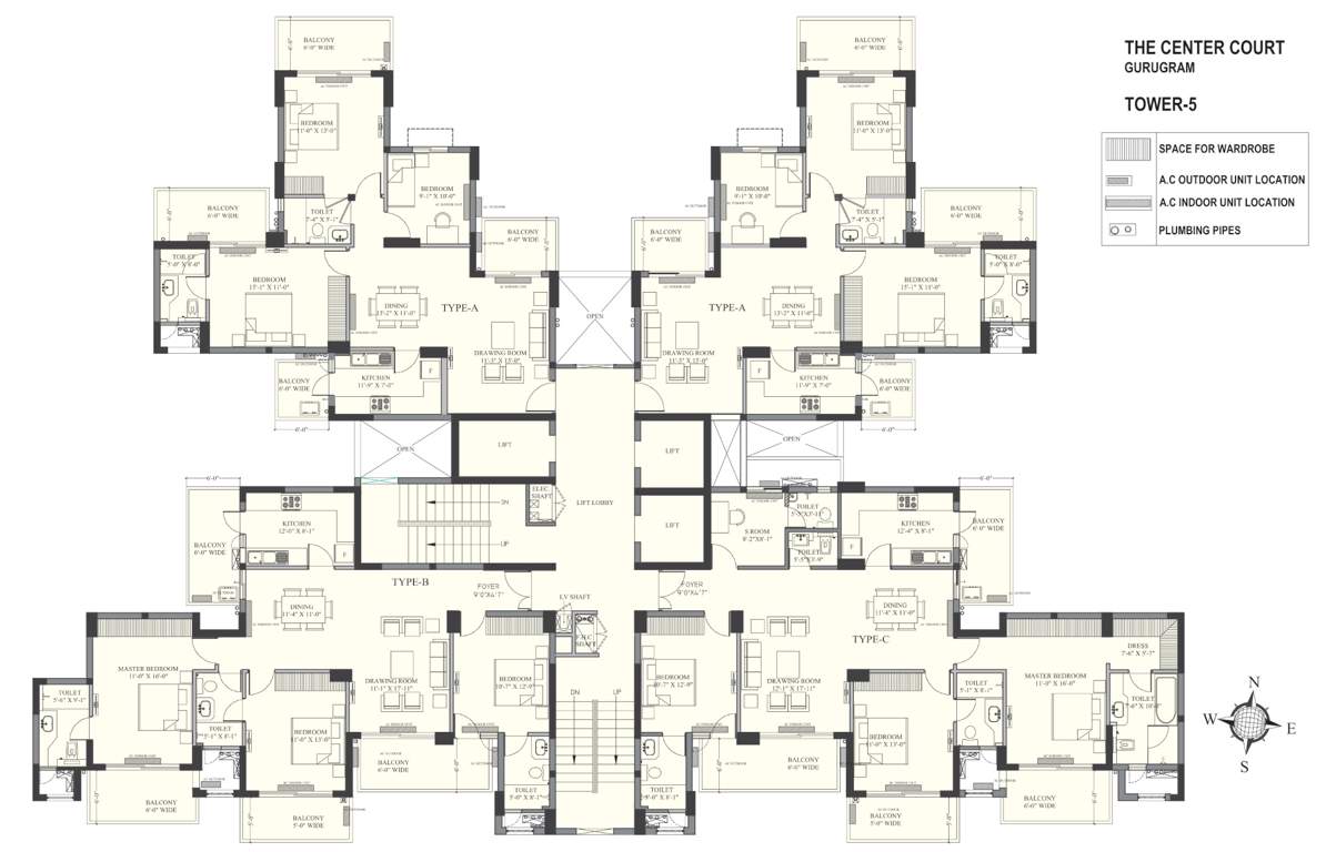 landcraft the center court Cluster Plan