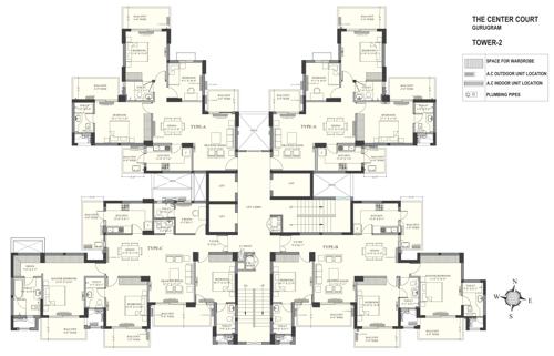  landcraft-the-center-court Cluster Plan