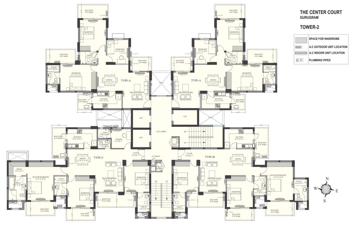 landcraft the center court Cluster Plan