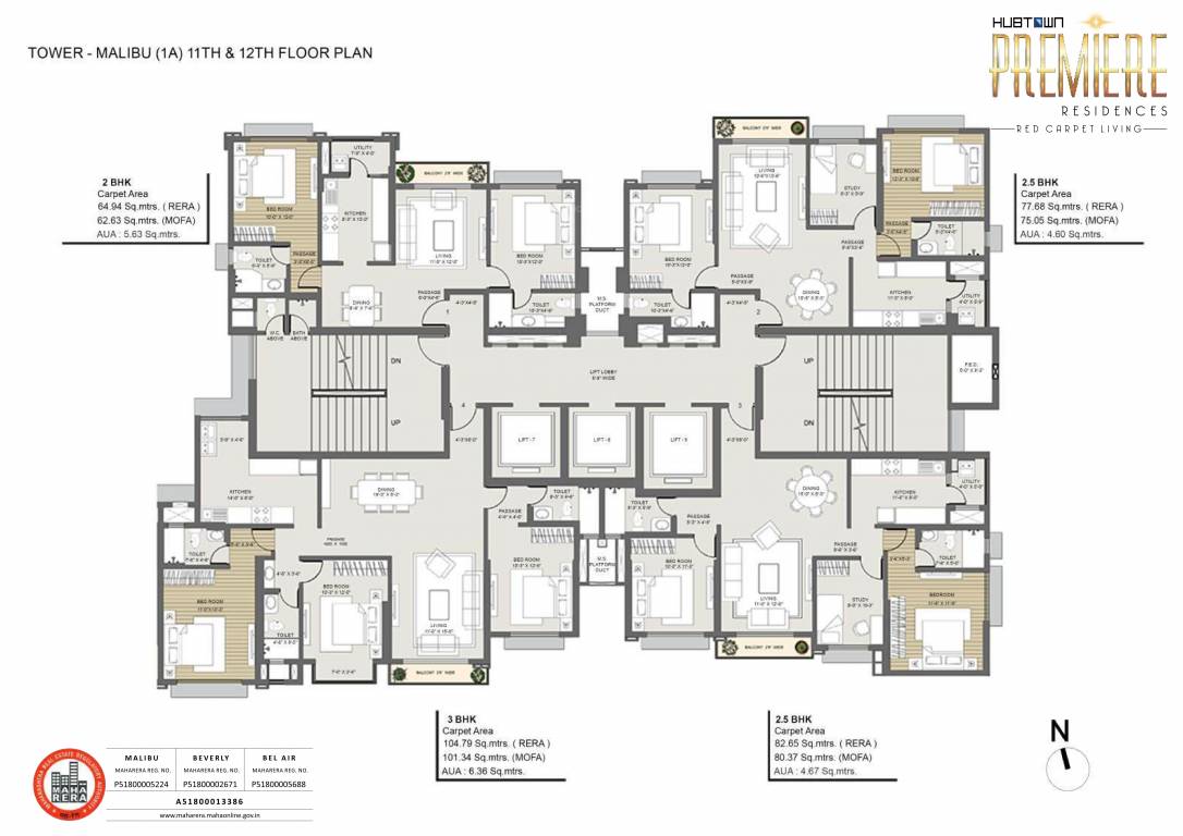  the grove Tower 2 Cluster Plan for Typical Floor