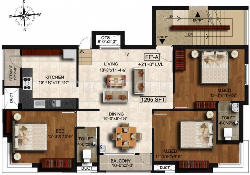 VJS Associates Ashraya Block 6 First Floor Cluster Plan