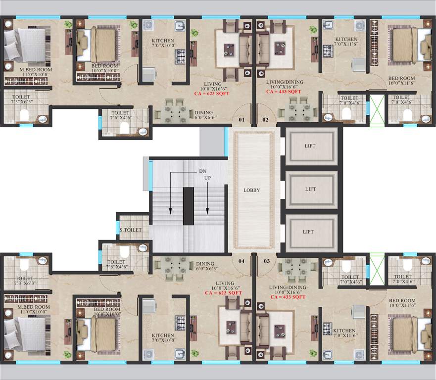sky heights Images for Cluster Plan of Crescent Constructions Sky Heights