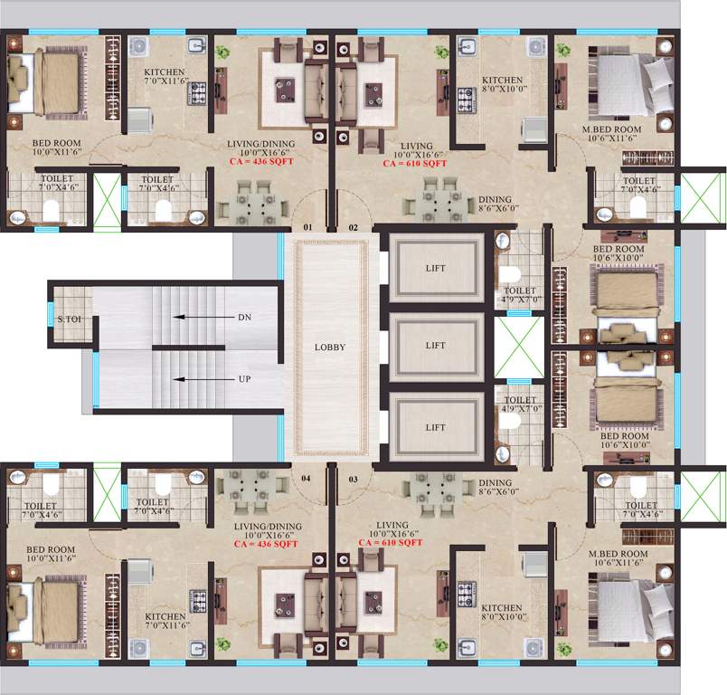 sky heights Images for Cluster Plan of Crescent Constructions Sky Heights