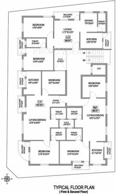 Glint Cluster Plan from 1st to 2nd Floor antony-associates glint Cluster Plan
