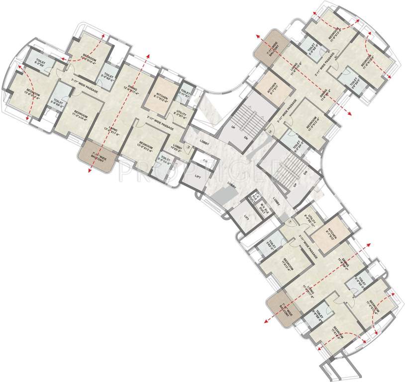  siddhachal elite Images for Cluster Plan of Kalpataru Siddhachal Elite