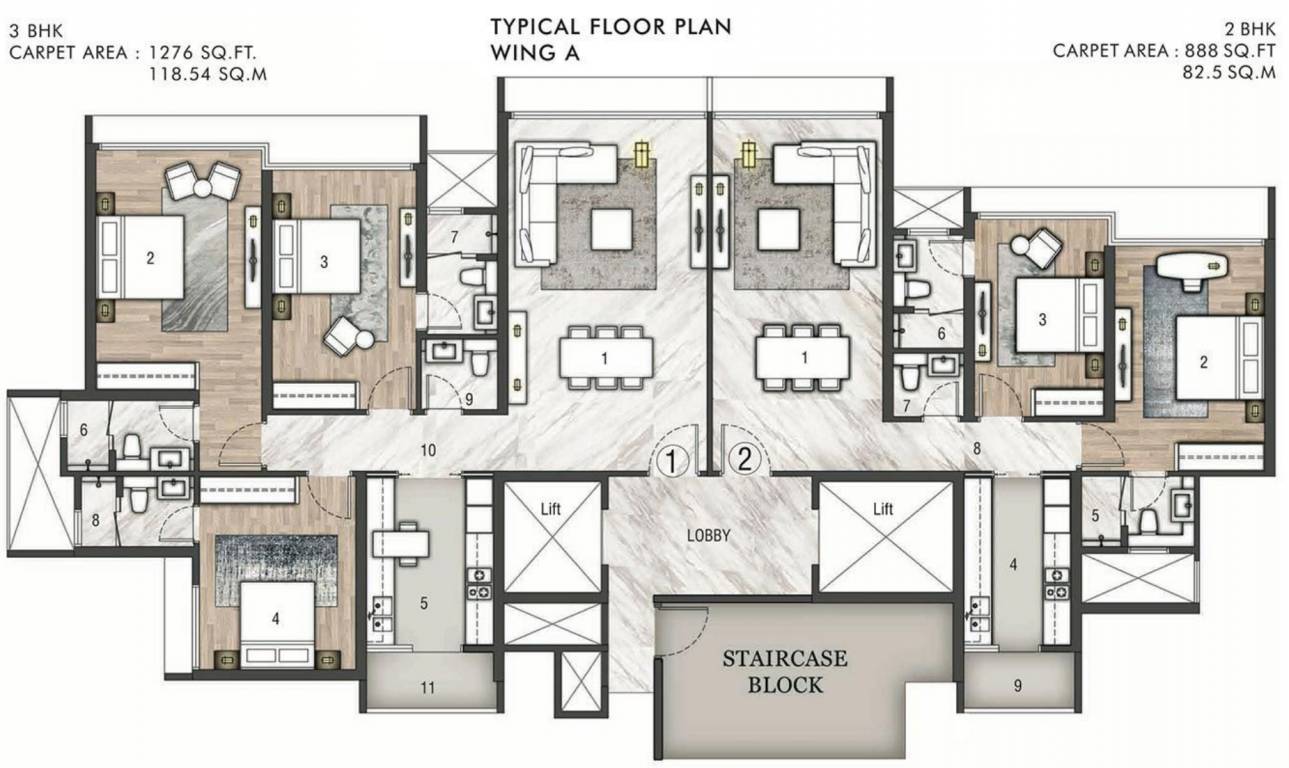 paramount Images for Cluster Plan of Rustomjee Paramount