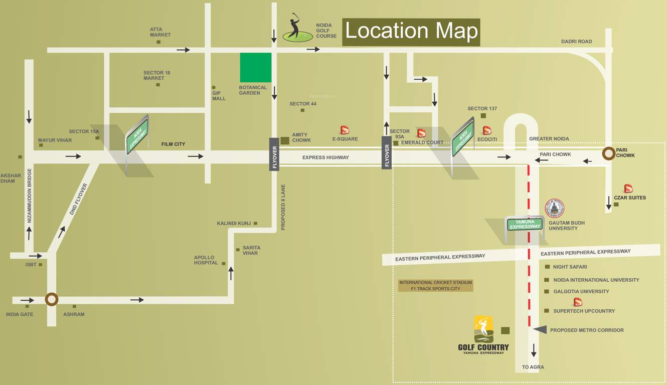 Images for Location Plan of Supertech Golf Suites