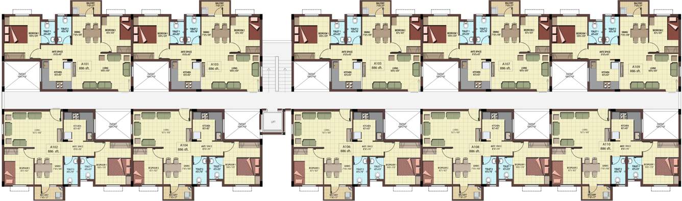 Images for Cluster Plan of TVS Emerald Green Hills