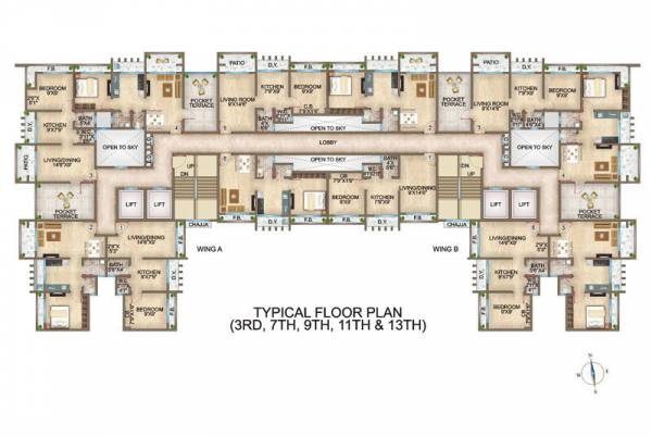  galaxy Wing E Cluster Plan for 3rd Floor