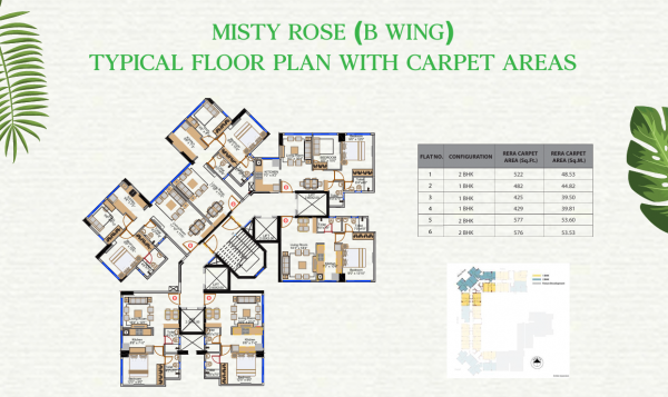  premier B Wing Cluster Plan for Typical Floor