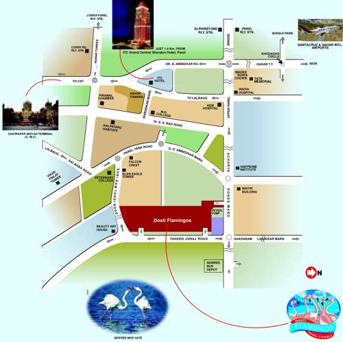  flamingos Images for Location Plan of Dosti Flamingos