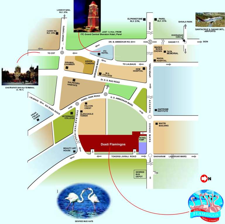 flamingos Images for Location Plan of Dosti Flamingos