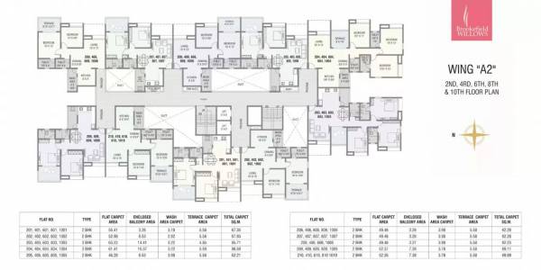 Tower A2 Even Floor Cluster Plan brookefield-willows-a2 Tower A2 Even Floor Cluster Plan