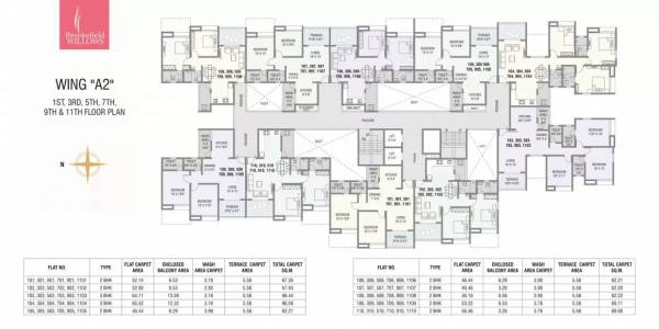 Tower A2 Odd Floor Cluster Plan brookefield-willows-a2 Tower A2 Odd Floor Cluster Plan