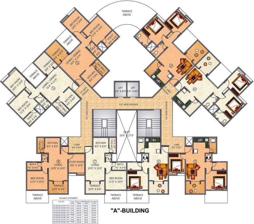 skylights Images for Cluster Plan of Ravinanda Skylights