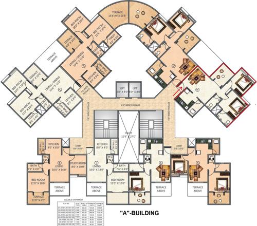 Images for Cluster Plan of Ravinanda Skylights skylights Images for Cluster Plan of Ravinanda Skylights