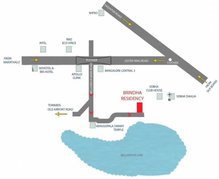 pnr-group brinda-residency Location Plan