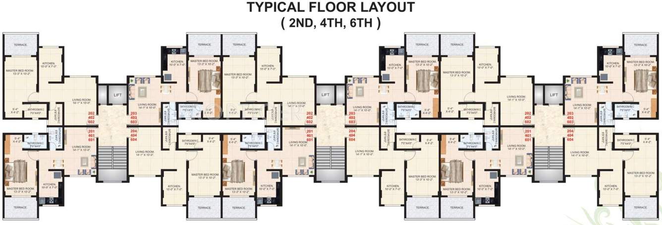 Images for Cluster Plan of Happy Home Group Mumbai Ekta Apartments