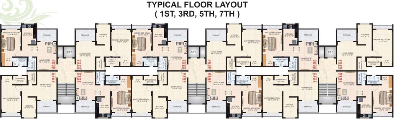 Images for Cluster Plan of Happy Home Group Mumbai Ekta Apartments