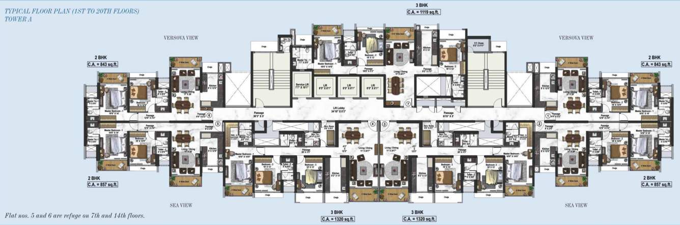 Images for Cluster Plan of Raheja Exotica Sorento
