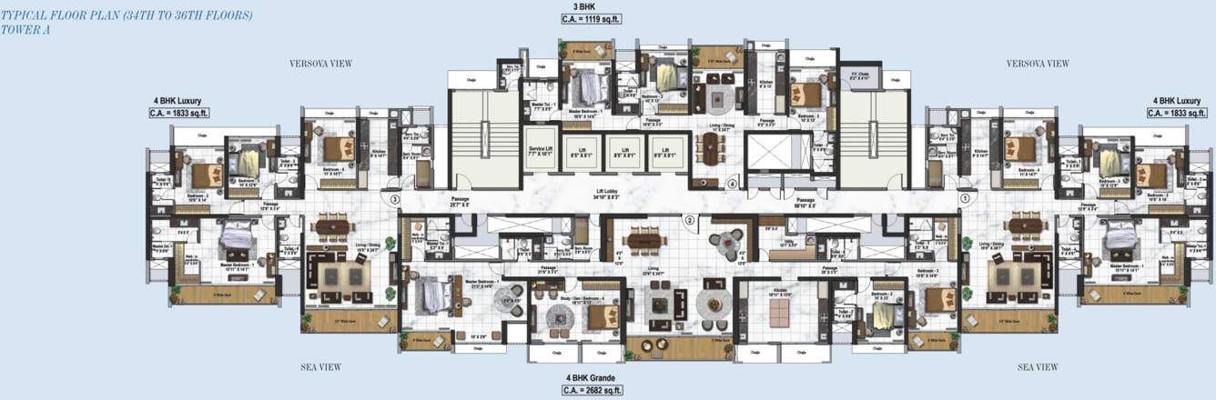 Images for Cluster Plan of Raheja Exotica Sorento