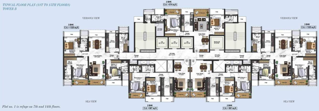 Images for Cluster Plan of Raheja Exotica Sorento