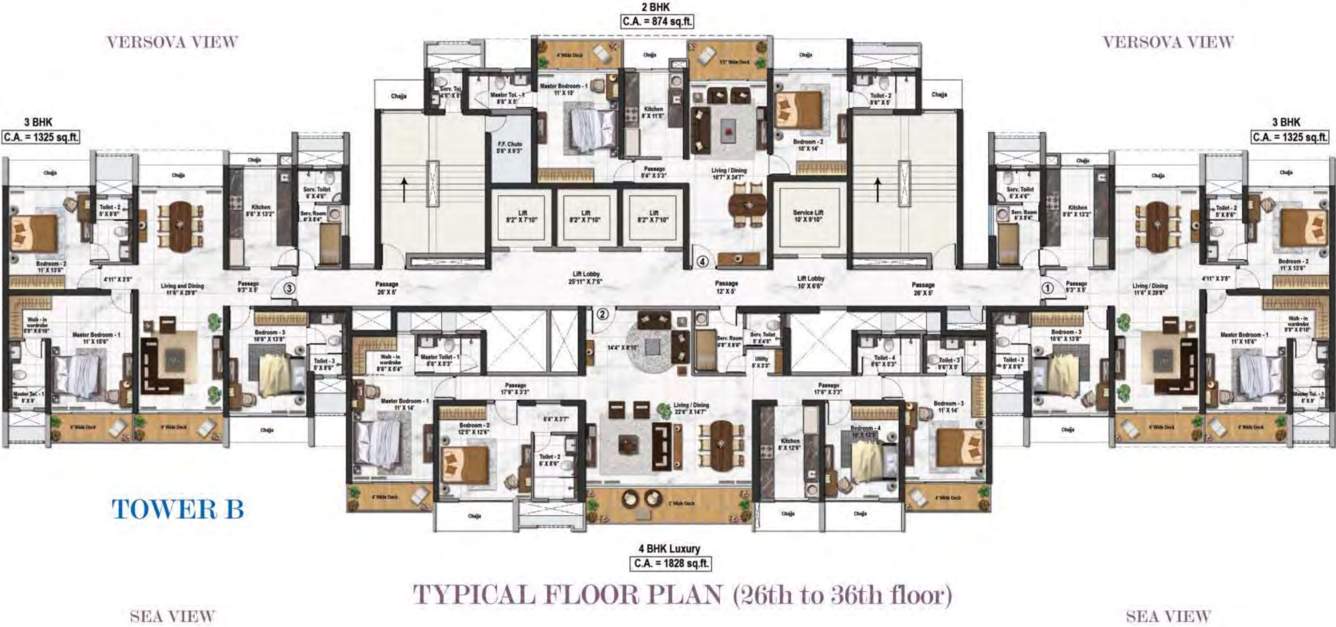 Images for Cluster Plan of Raheja Exotica Sorento
