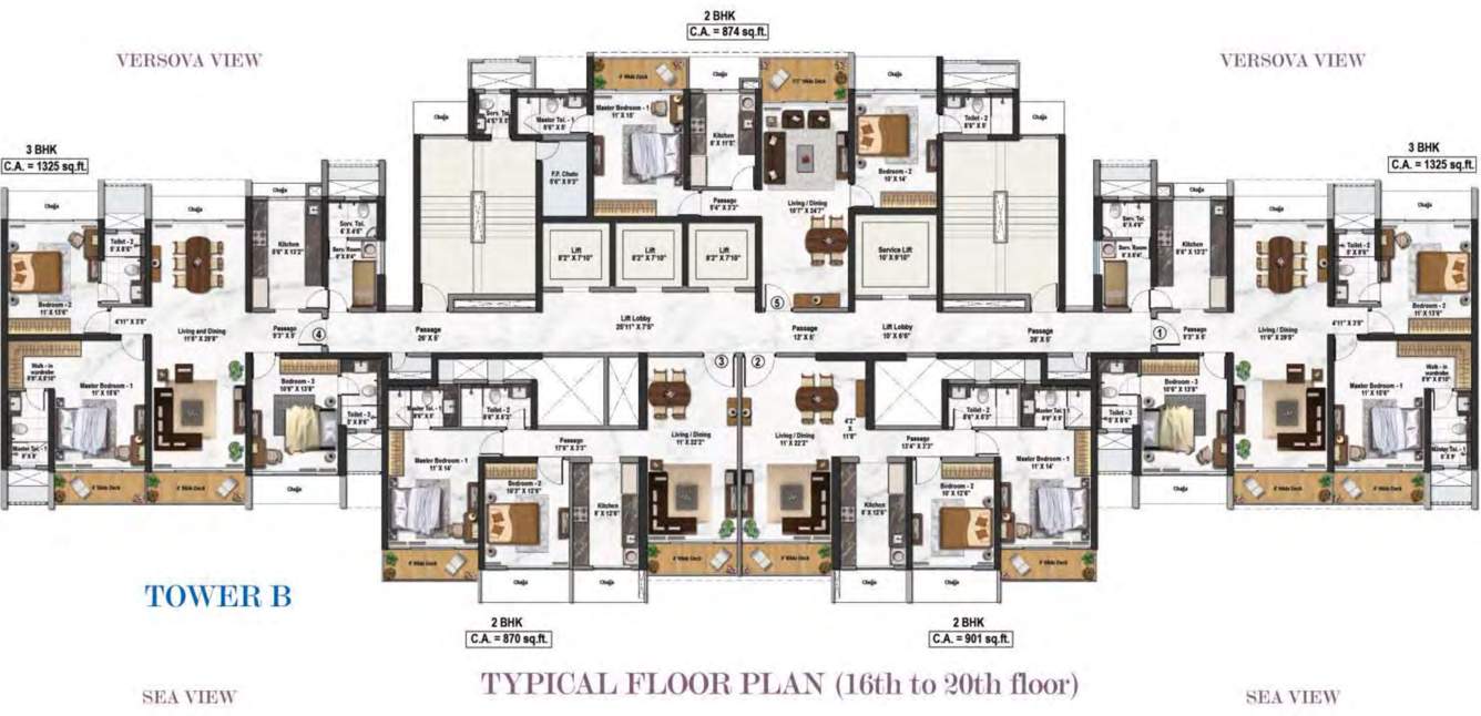 Images for Cluster Plan of Raheja Exotica Sorento