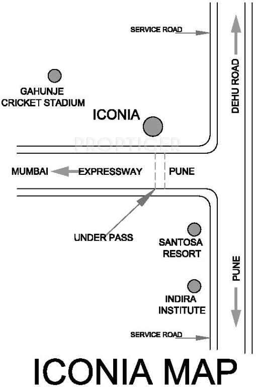  iconia Images for Location Plan of Kunal Iconia