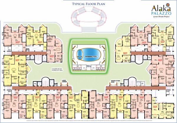 shreevelu-builder alaka-palazzo Wing A, B, C & Wing D Typical Cluster Plan
