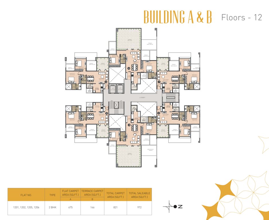  royal entrada Tower A + B Cluster Plan For 12th Floor
