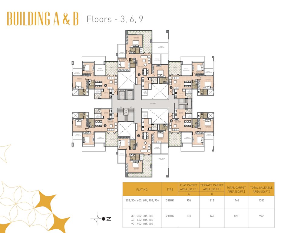  royal entrada Tower A + B Cluster Plan For  3rd, 6th &  9th floor