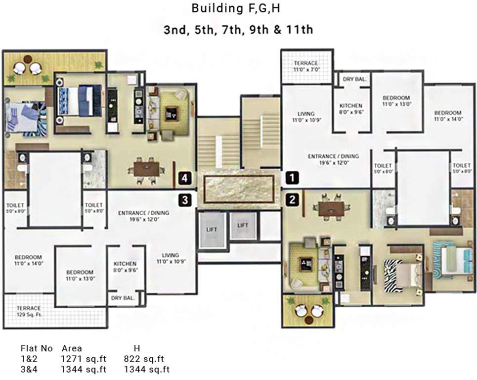 Images for Cluster Plan of Karia Konark Orchid