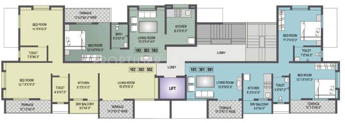 Images for Cluster Plan of Dedge Gulmohar Blossom