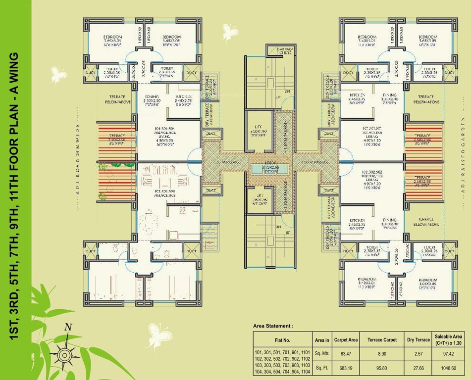  serenity Wing  A Cluster Plan for 1st Floor