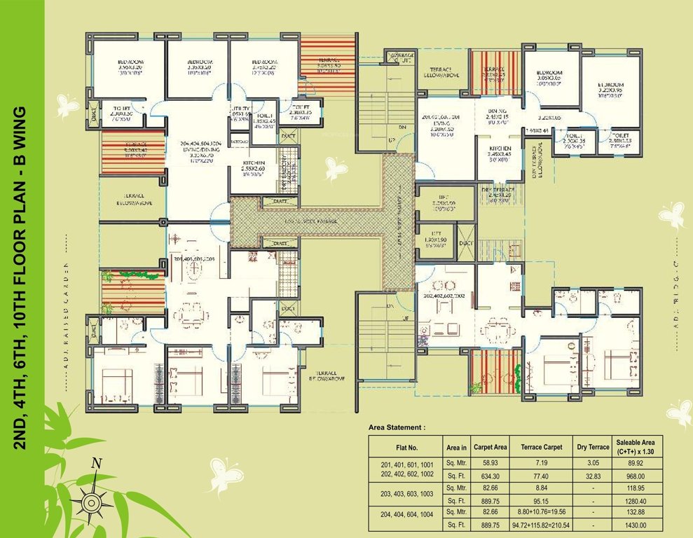  serenity Wing  B Cluster Plan for 2nd Floor