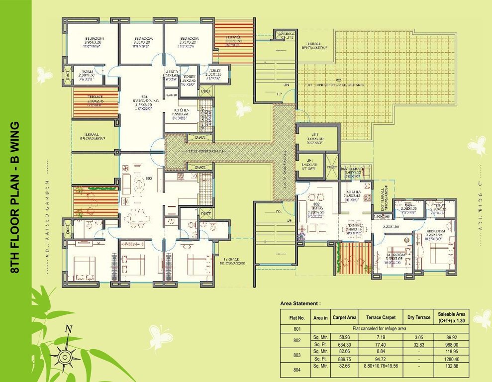  serenity Wing  B Cluster Plan for 8th Floor