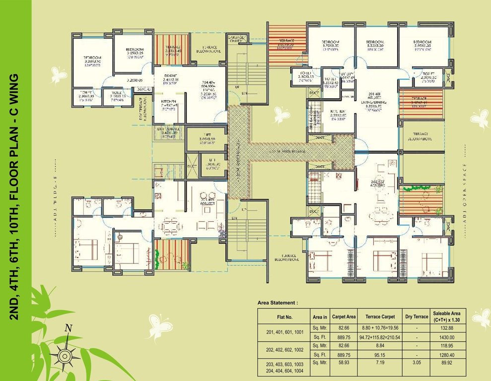  serenity Wing  C Cluster Plan for 2nd Floor