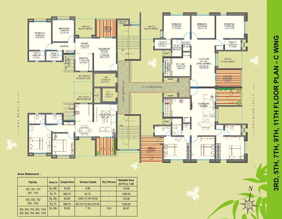  serenity Wing  C Cluster Plan for 3rd Floor